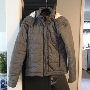 Lacoste grey puffer jacket